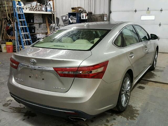4T1BK1EBXGU222384 - 2016 TOYOTA AVALON XLE TAN photo 4