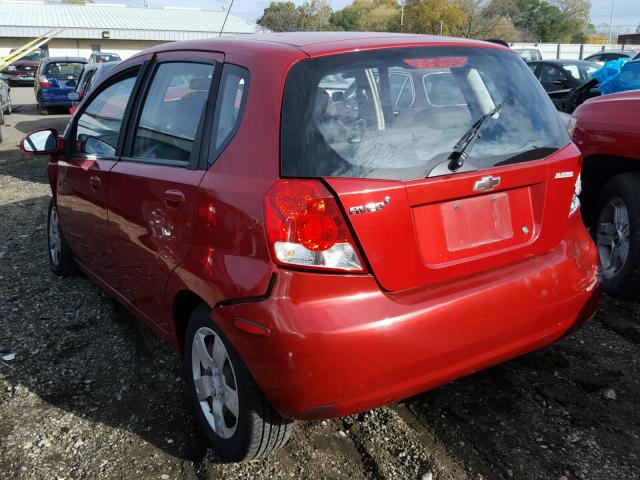 KL1TD666X8B190624 - 2008 CHEVROLET AVEO BASE RED photo 3