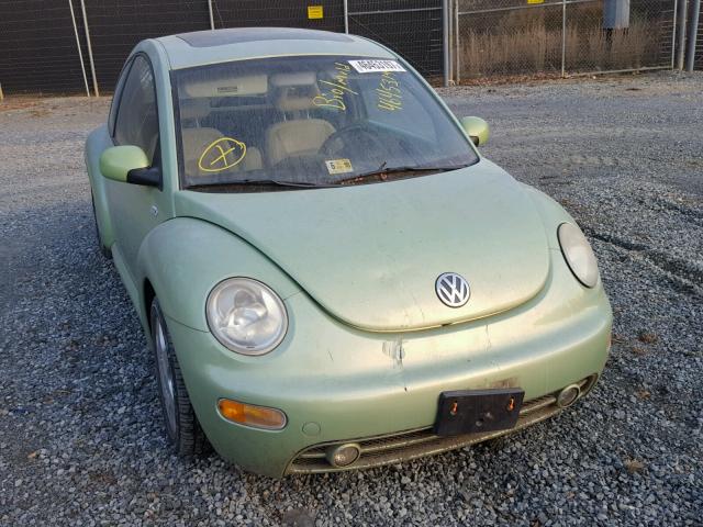 3VWCP21C91M459794 - 2001 VOLKSWAGEN NEW BEETLE GREEN photo 1