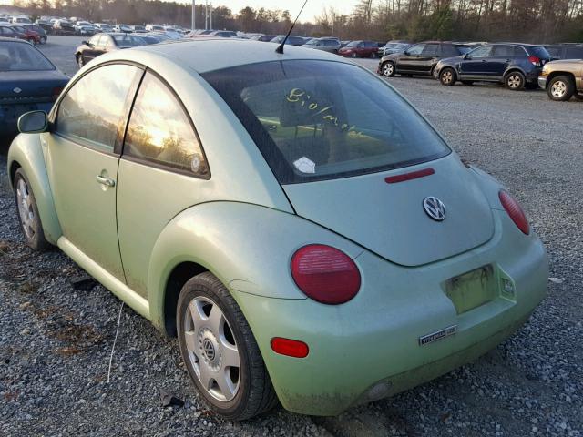 3VWCP21C91M459794 - 2001 VOLKSWAGEN NEW BEETLE GREEN photo 3