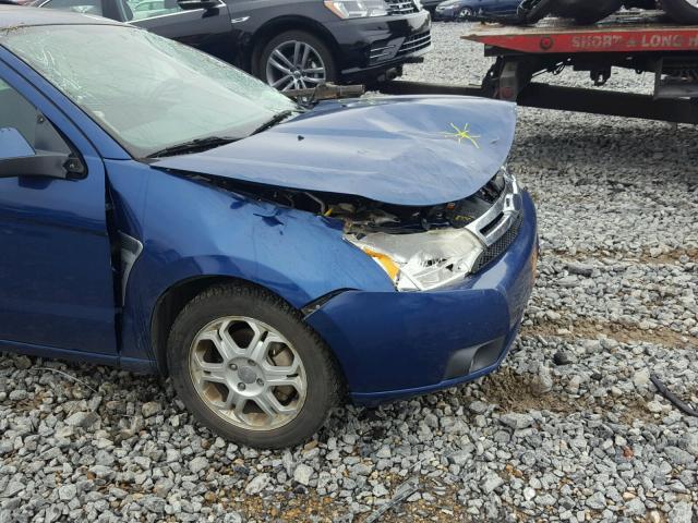 1FAHP33N18W103806 - 2008 FORD FOCUS SE BLUE photo 9