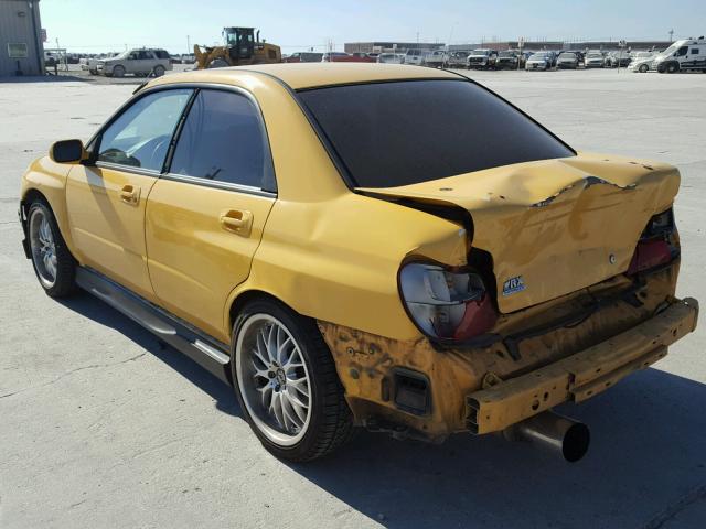 JF1GD29683G506506 - 2003 SUBARU IMPREZA WR YELLOW photo 3