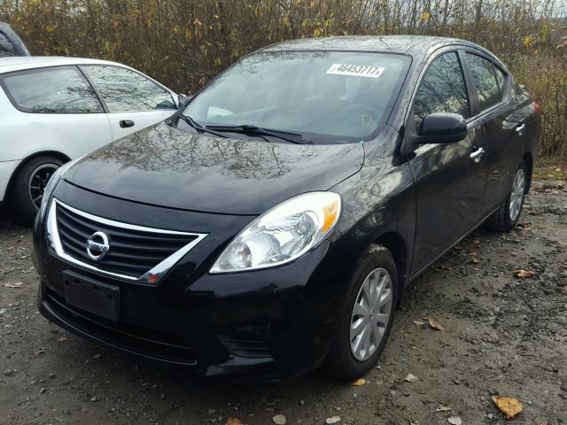 3N1CN7AP5DL822775 - 2013 NISSAN VERSA S BLACK photo 2