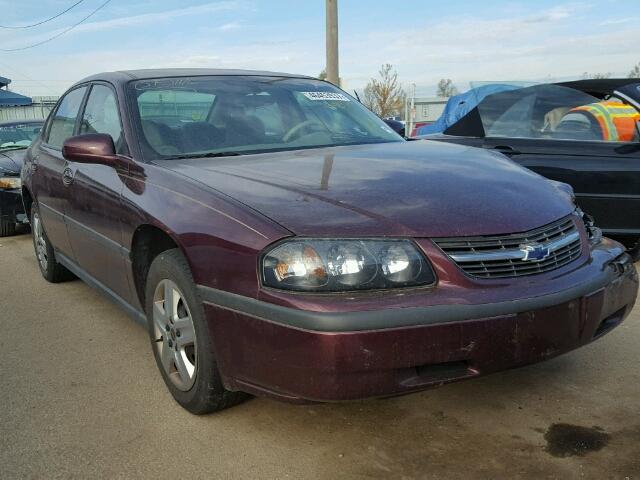 2G1WF52E149213199 - 2004 CHEVROLET IMPALA BURGUNDY photo 1