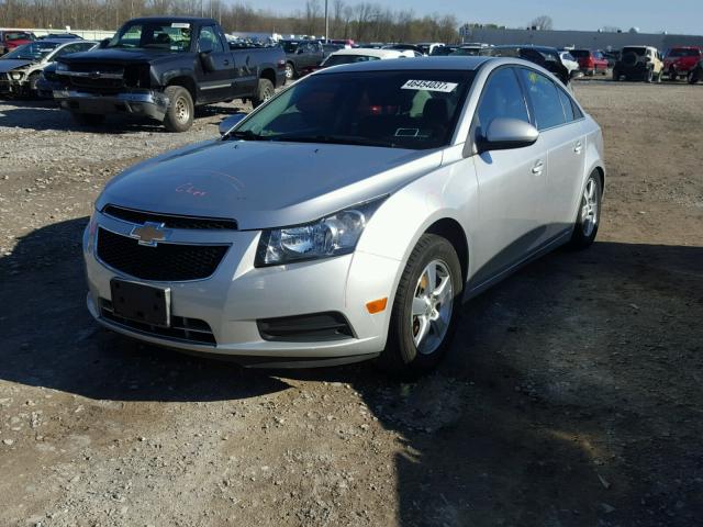 1G1PC5SB8E7293039 - 2014 CHEVROLET CRUZE LT SILVER photo 2