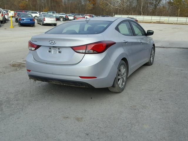 KMHDH4AE4FU381246 - 2015 HYUNDAI ELANTRA SE SILVER photo 4