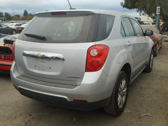 1GNALAEK8FZ144760 - 2015 CHEVROLET EQUINOX LS SILVER photo 4