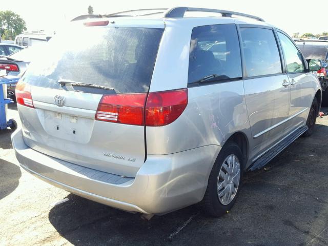 5TDZA23C65S349772 - 2005 TOYOTA SIENNA CE TAN photo 4