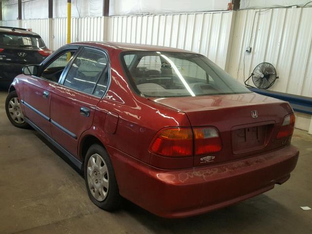 1HGEJ6570XL029214 - 1999 HONDA CIVIC LX RED photo 3