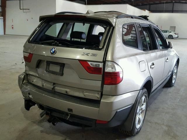 WBXPC93497WF07680 - 2007 BMW X3 3.0SI GOLD photo 4