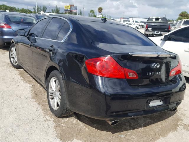 JN1DV6AP4CM812337 - 2012 INFINITI G25 BASE BLACK photo 3