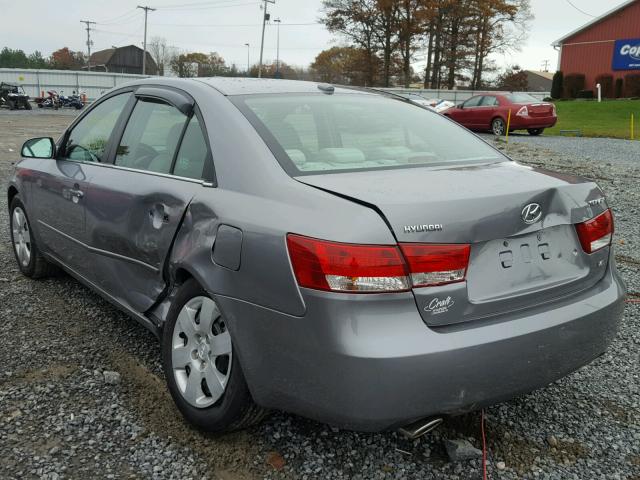 5NPET46F08H363963 - 2008 HYUNDAI SONATA GLS SILVER photo 3