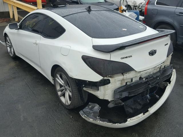 KMHHU6KH4AU024658 - 2010 HYUNDAI GENESIS CO WHITE photo 3