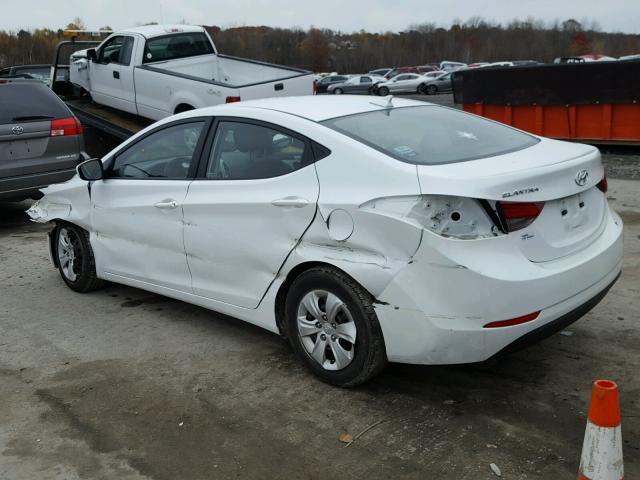 5NPDH4AE9GH663978 - 2016 HYUNDAI ELANTRA SE WHITE photo 3