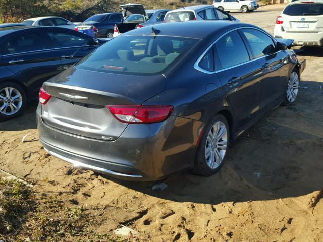 1C3CCCAB8FN755046 - 2015 CHRYSLER 200 LIMITE GRAY photo 4