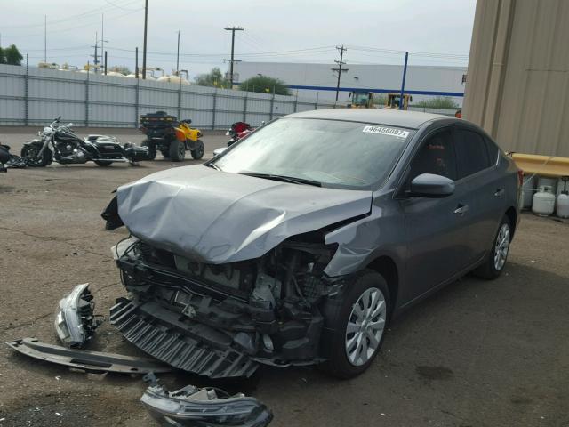 3N1AB7AP1HL680818 - 2017 NISSAN SENTRA S GRAY photo 2