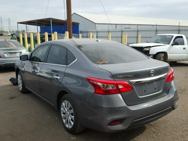 3N1AB7AP1HL680818 - 2017 NISSAN SENTRA S GRAY photo 3