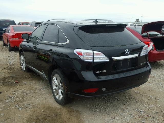 JTJBC1BA4A2415370 - 2010 LEXUS RX 450 BLACK photo 3