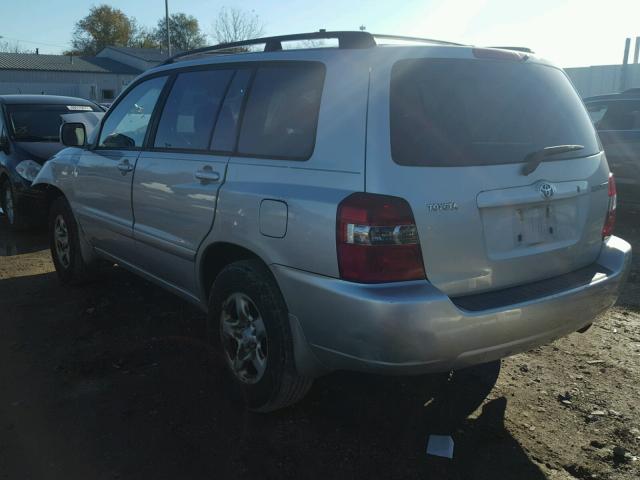 JTEGD21A740095535 - 2004 TOYOTA HIGHLANDER SILVER photo 3