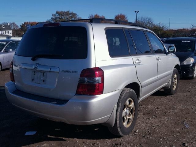 JTEGD21A740095535 - 2004 TOYOTA HIGHLANDER SILVER photo 4