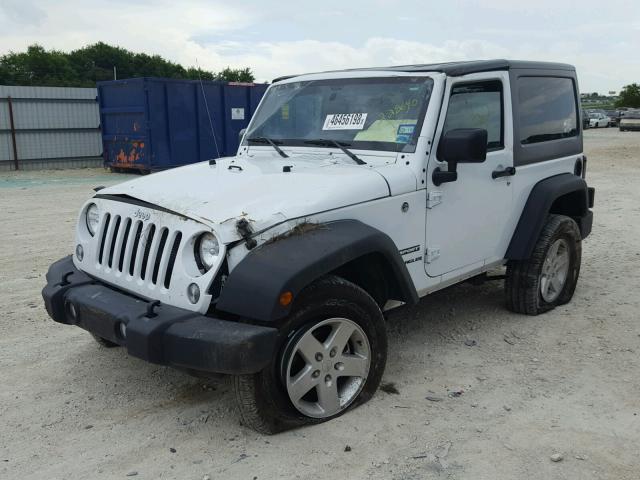 1C4AJWAG0GL228640 - 2016 JEEP WRANGLER S WHITE photo 2