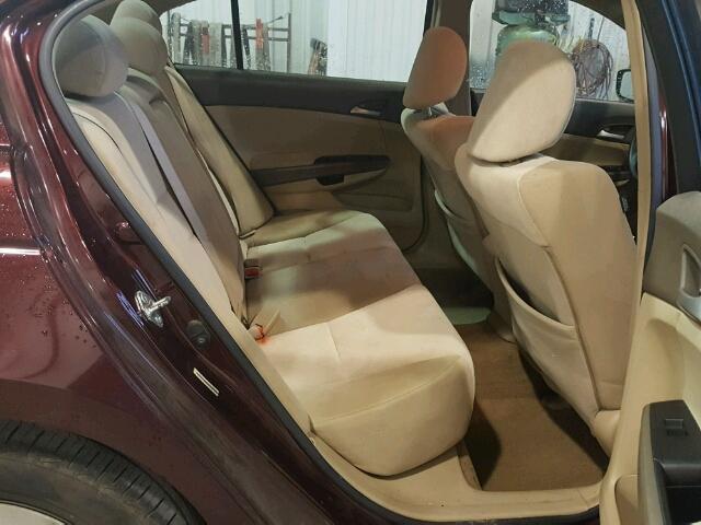 JHMCP26308C026760 - 2008 HONDA ACCORD LX BURGUNDY photo 6