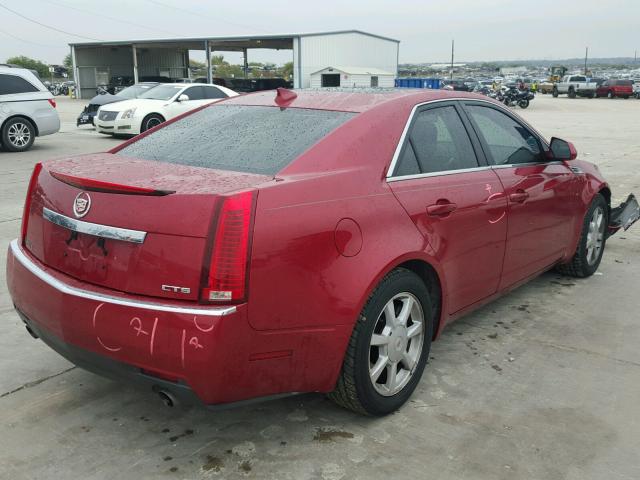 1G6DF577890112139 - 2009 CADILLAC CTS RED photo 4