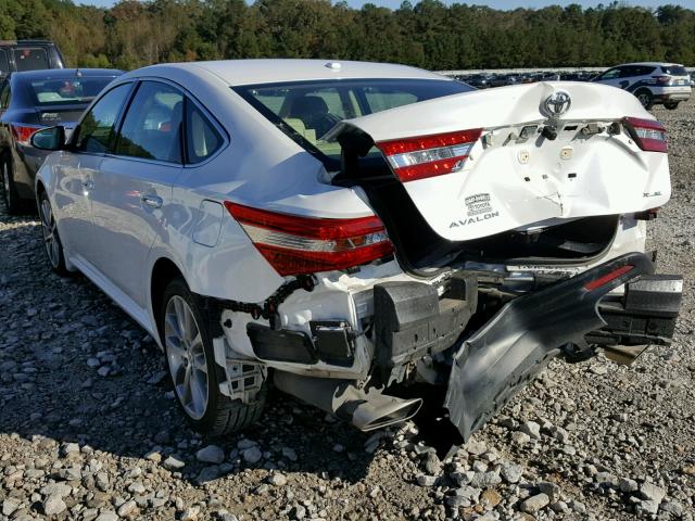 4T1BK1EB4FU173939 - 2015 TOYOTA AVALON XLE WHITE photo 3