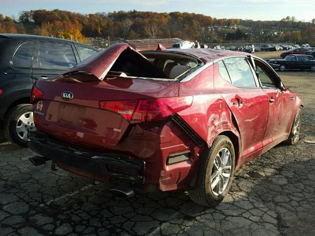 5XXGM4A73DG109160 - 2013 KIA OPTIMA LX RED photo 4