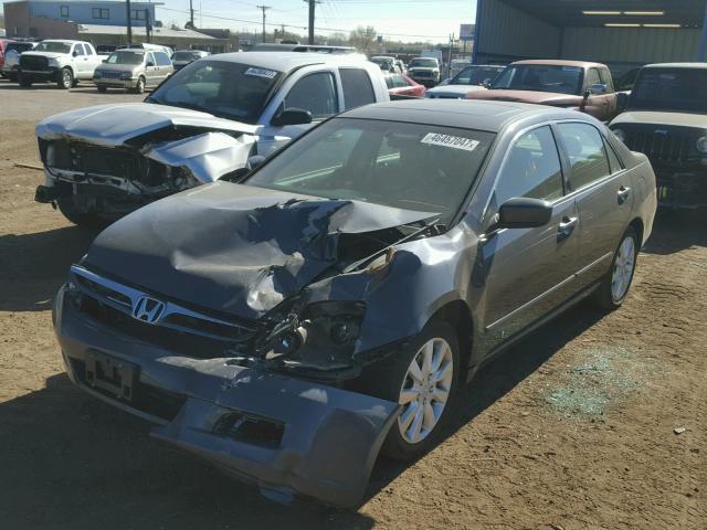 1HGCM66517A000229 - 2007 HONDA ACCORD EX GRAY photo 2