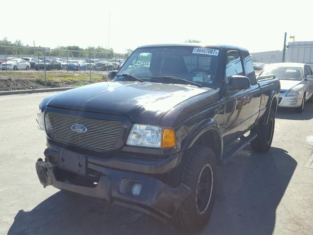 1FTYR45E04PA36742 - 2004 FORD RANGER SUP BLACK photo 2