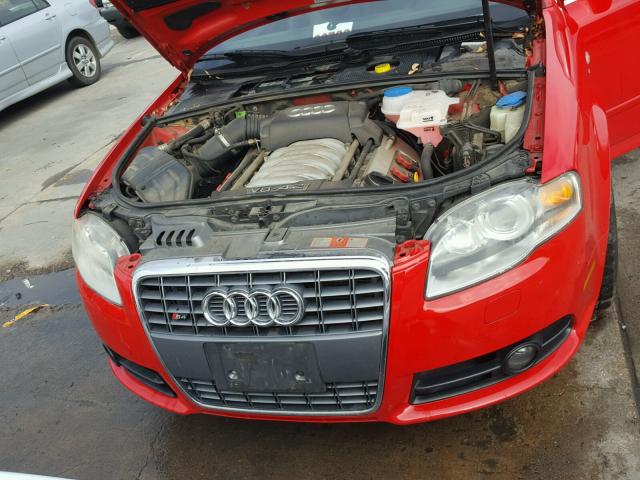 WAUUL78E16A007279 - 2006 AUDI S4 AVANT Q RED photo 7