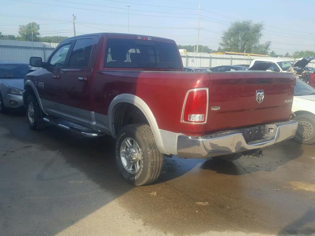 3C6UR5FL1DG525695 - 2013 RAM 2500 LARAM MAROON photo 3