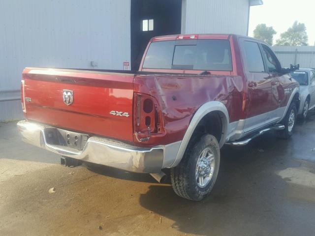 3C6UR5FL1DG525695 - 2013 RAM 2500 LARAM MAROON photo 4