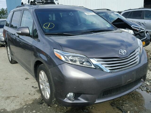 5TDDK3DC2FS109017 - 2015 TOYOTA SIENNA XLE GRAY photo 1