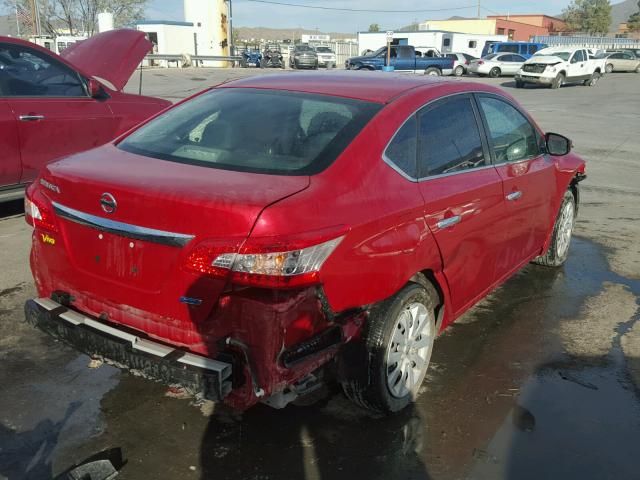 3N1AB7AP7EL678096 - 2014 NISSAN SENTRA S RED photo 4