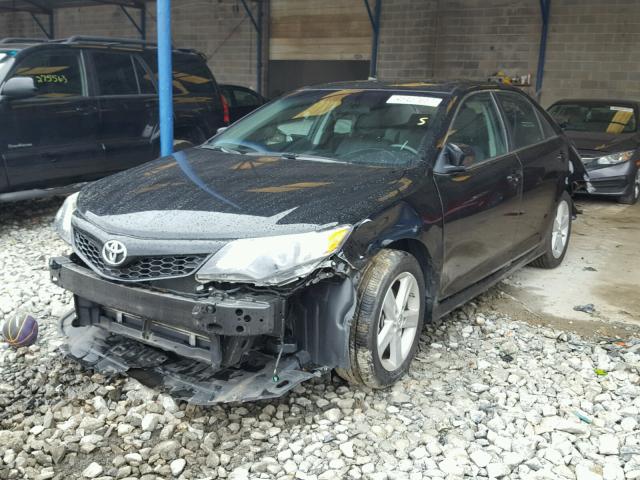 4T1BF1FK3EU390352 - 2014 TOYOTA CAMRY L BLACK photo 2