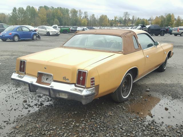 SS22M6R167348 - 1975 CHRYSLER CORDOBA ORANGE photo 4