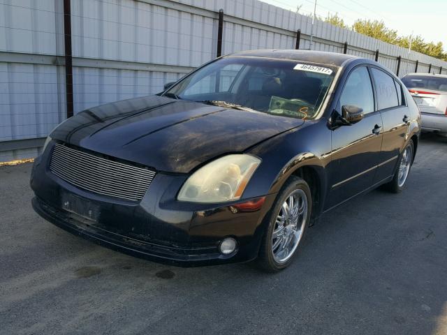 1N4BA41E74C853688 - 2004 NISSAN MAXIMA BLACK photo 2