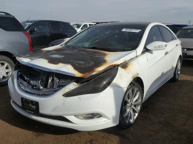 5NPEC4AB4DH562285 - 2013 HYUNDAI SONATA SE WHITE photo 2