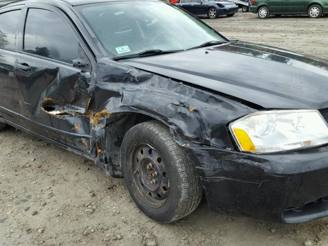 1B3LC46K68N251190 - 2008 DODGE AVENGER SE BLACK photo 9