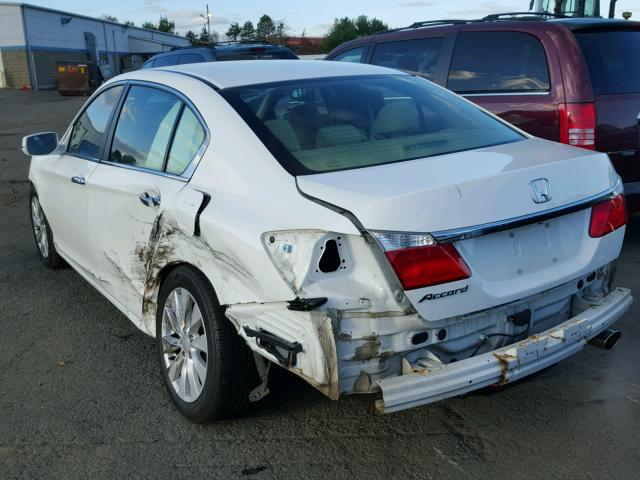 1HGCR2F71DA089582 - 2013 HONDA ACCORD EX WHITE photo 3