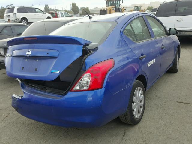 3N1CN7APXDL855934 - 2013 NISSAN VERSA S BLUE photo 4