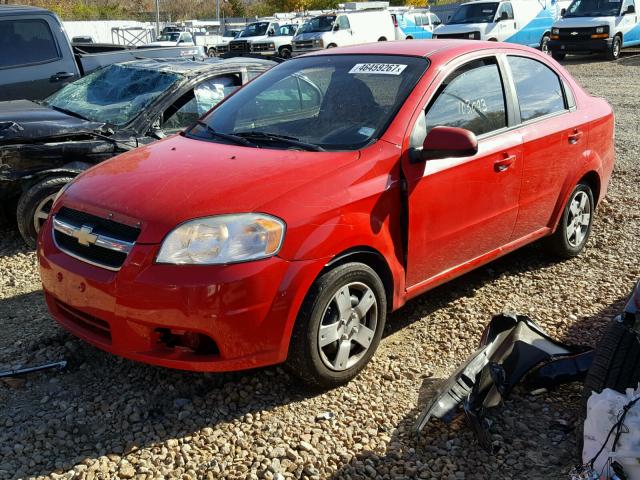 KL1TD5DE8BB137268 - 2011 CHEVROLET AVEO LS RED photo 2