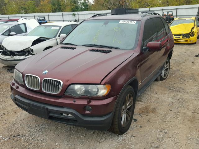 WBAFB33571LH08467 - 2001 BMW X5 4.4I MAROON photo 2