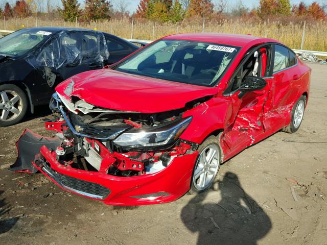 1G1BE5SM8G7313041 - 2016 CHEVROLET CRUZE LT RED photo 2