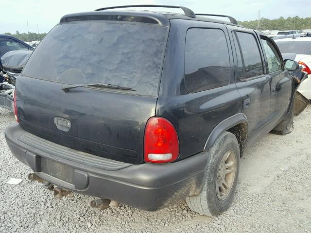 1B4HR38N62F185047 - 2002 DODGE DURANGO SP BLACK photo 4