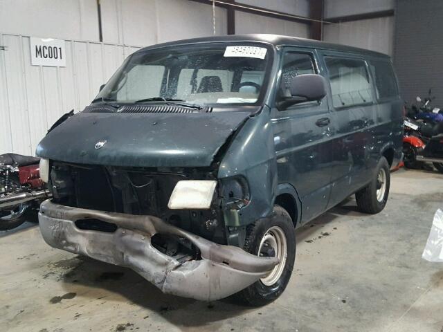 2B7HB11X21K553795 - 2001 DODGE RAM VAN B1 GREEN photo 2