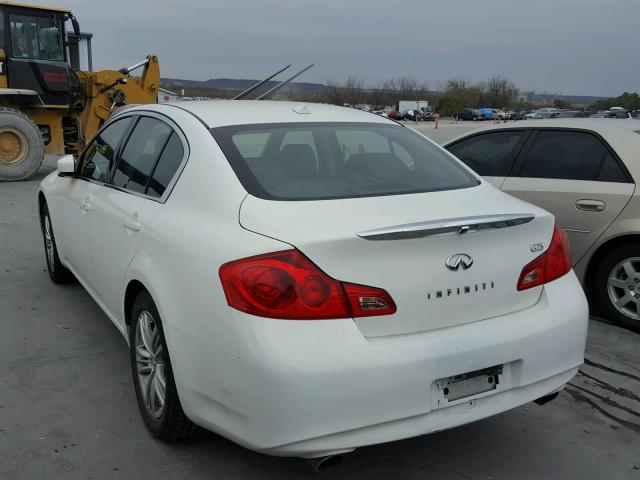 JN1DV6APXBM830596 - 2011 INFINITI G25 BASE WHITE photo 3