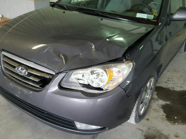 KMHDU46D08U282745 - 2008 HYUNDAI ELANTRA GL GRAY photo 9